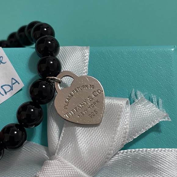 Tiffany Onyx RTT heart tag bracelet - Picture 5 of 5